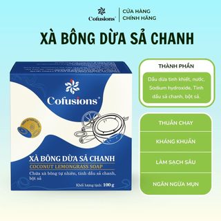 [NHÃN MỚI CFS] Xà bông dừa sả chanh Cofusions - Hộp 100g