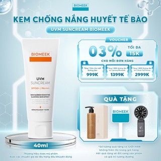   Biomeek  Kem chống nắng UVM Suncream cho da nhạy cảm SPF 50+ PA++++ 40ml 