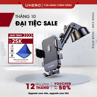 Giá đỡ điện thoại ô tô Superior UHERO chống rung gắn taplo, kính chắn nắng, xoay 360 độ phù hợp mọi dòng điện thoại