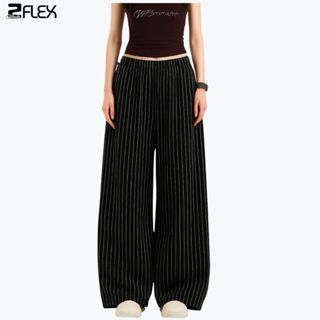 Quần ống rộng kẻ sọc ZFLEX form quần ống suông unisex vải không nhăn mềm mát QZG03