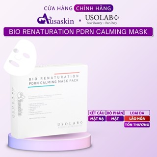 Mặt Nạ Tế Bào Gốc Phục Hồi Da Tổn Thương USOLAB - Hộp 10 miếng 30ml Bio Renaturation PDRN Repair Calming Mask Pack