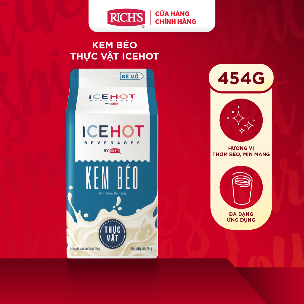 Kem Béo Thực Vật IceHot Hộp 454gr