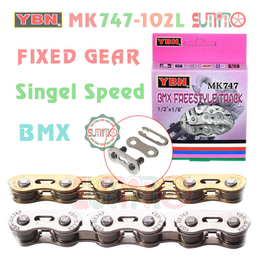 Sên - Xích xe đạp YBN MK747 102L gắn fixed gear