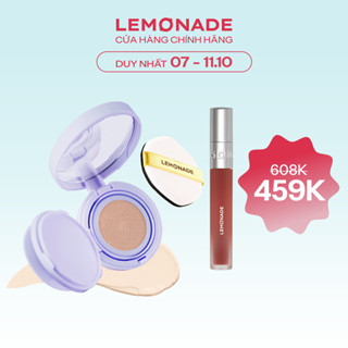 Combo Son bùn Lemonade Perfect Couple Blurry Stain Lip Cream 3,5g và Phấn nước Lemonade SuperMatte NoMakeup Cushion 15g