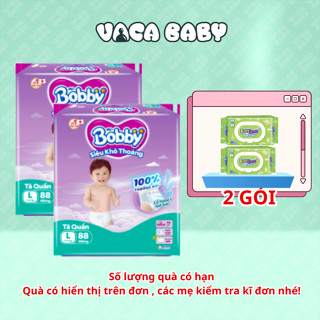 (LIVE-COMBO 2 GÓI) Combo 2 gói tã QUẦN Bobby Ultra siêu khô thoáng đủ size M96/ L88/ XL76/ XXL70 miếng