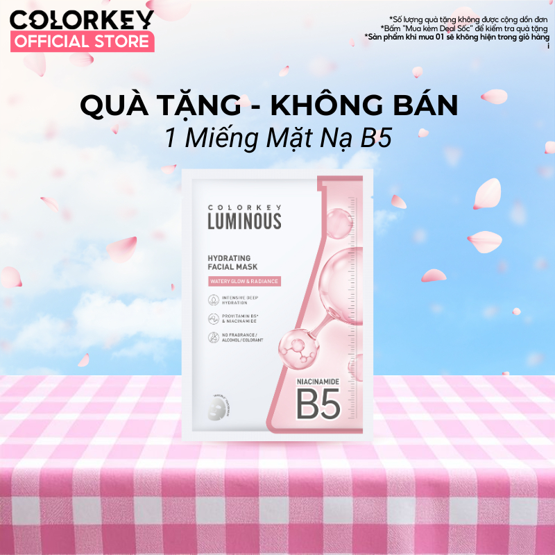 [QUÀ TẶNG - KHÔNG BÁN] Một Miếng Mặt Nạ Giấy Màu Hồng COLORKEY LUMINOUS Vitamin B5 25ml