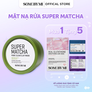 [SP Live] Some By Mi Mặt nạ đất sét trà xanh Super Matcha Pore Clean Clay Mask 100g hỗ trợ làm sạch mụn đầu đen