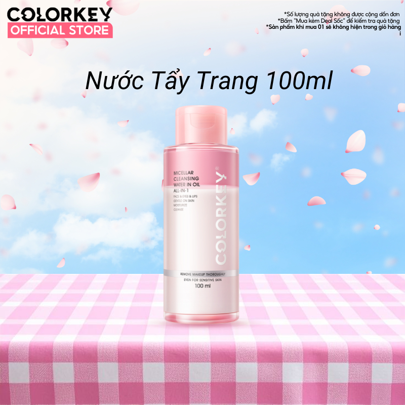 [MINISIZE -100ML] Nước Tẩy Trang Có Dầu COLORKEY Dễ Dàng Tẩy Trang Mọi Lớp Makeup, Không Gây Cay Mắt
