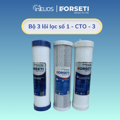 Bộ 3 lõi lọc thô Forseti 123 lõi số 2 CTO GAC (lưới) dùng cho các máy lọc RO cốc lọc 10 inch