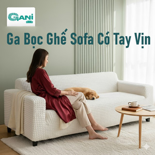 Vỏ bọc ghế sofa có tay vịn - Vải co giãn 4 chiều, nhiều màu, che ghế cũ – ôm khít, dễ giặt