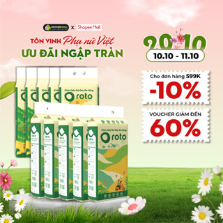 [GIẤY NGUYÊN SINH] Combo 10 bịch khăn giấy đa năng ROTO 4 lớp từ gỗ nguyên sinh an toàn cho cả em bé