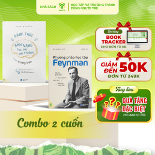   Combo 2 cuốn - Sách 5 Phương Pháp Học Tập Feynman+ Đánh Thức Bản Năng Học Tập - Bộ Sách Học Tập - YMATE 