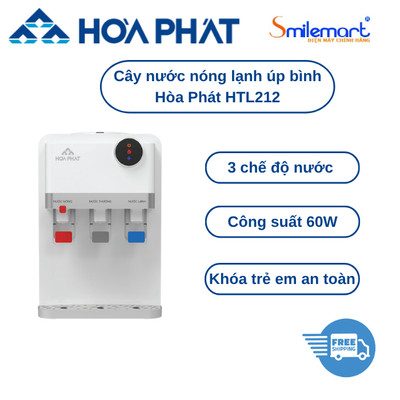 Cây nước nóng lạnh mini úp bình để bàn Hòa Phát HTL212- Bảo hành chính hãng 28 tháng.