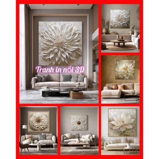 Tranh Vuông Treo Tường Trừu Tượng Tối Giản IN Phong Cách Sơn Dầu Be xám Trang Trí Phòng khách