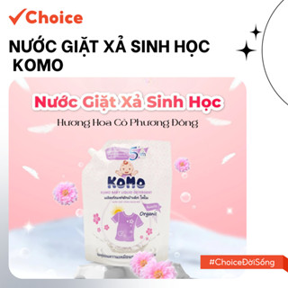 [Choice] Nước Giặt Xả Sinh Học Komo-9 Hương Hoa Cỏ Phương Đông dùng cho em bé >6 tháng, túi 2L