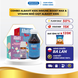  Combo Albavit Kids Immune Boost Max & Albavit Kids Multivitamin Max Soluble Drops -Tăng Cường Đề Kháng Bổ Sung Vitamin 