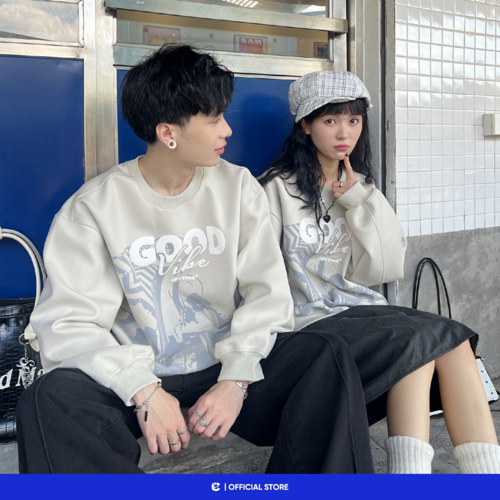 Áo sweater nỉ dạ boxy mùa đông nam nữ Local Brand Chính Hãng City Cycle Áo sweater Staycation | BigBuy360 - bigbuy360.vn