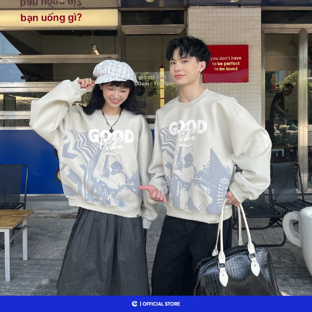 Áo sweater nỉ dạ boxy mùa đông nam nữ Local Brand Chính Hãng City Cycle Áo sweater Staycation | BigBuy360 - bigbuy360.vn