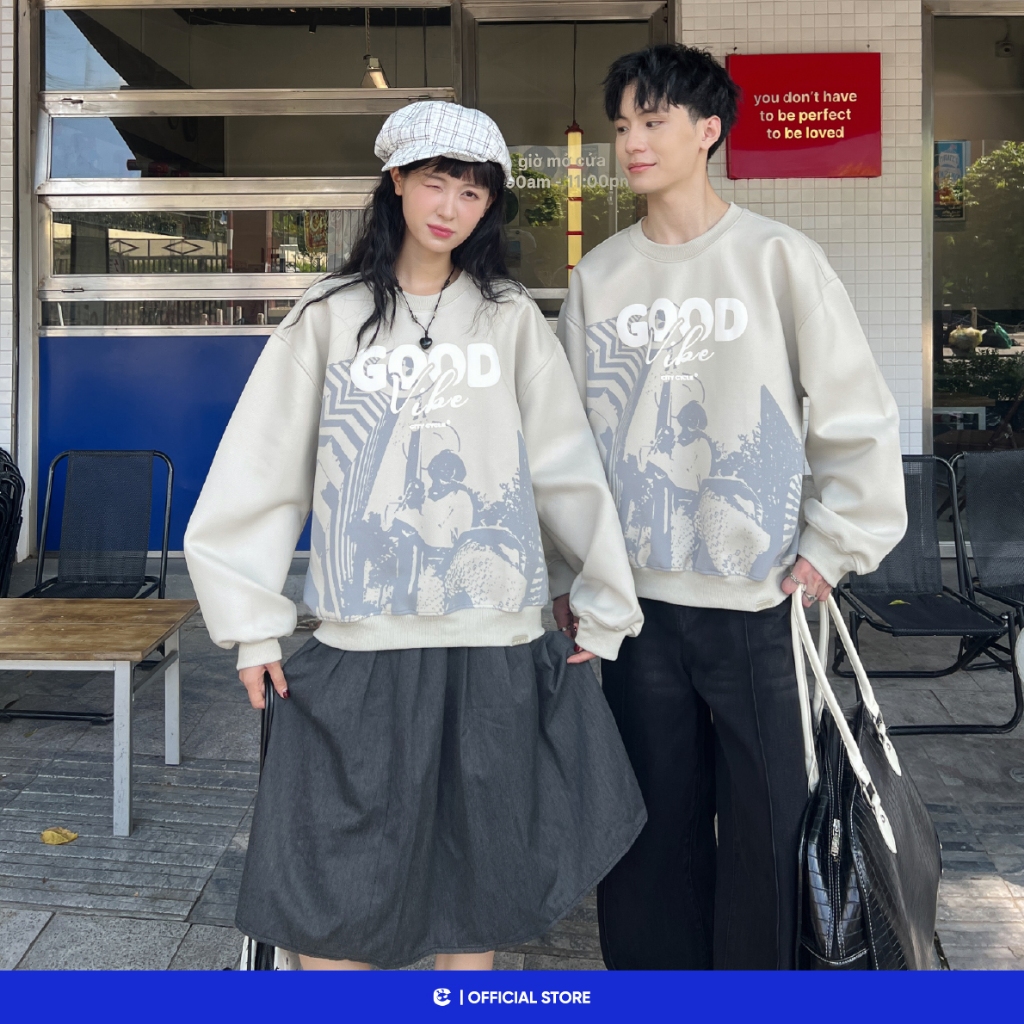 Áo sweater nỉ dạ boxy mùa đông nam nữ Local Brand Chính Hãng City Cycle Áo sweater Staycation | BigBuy360 - bigbuy360.vn
