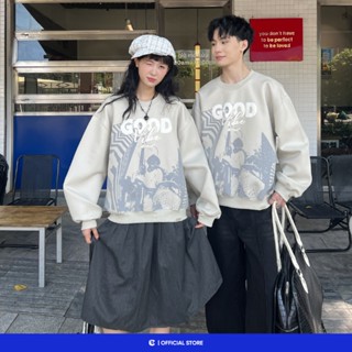  Áo sweater nỉ dạ boxy mùa đông nam nữ Local Brand Chính Hãng City Cycle Áo sweater Staycation 