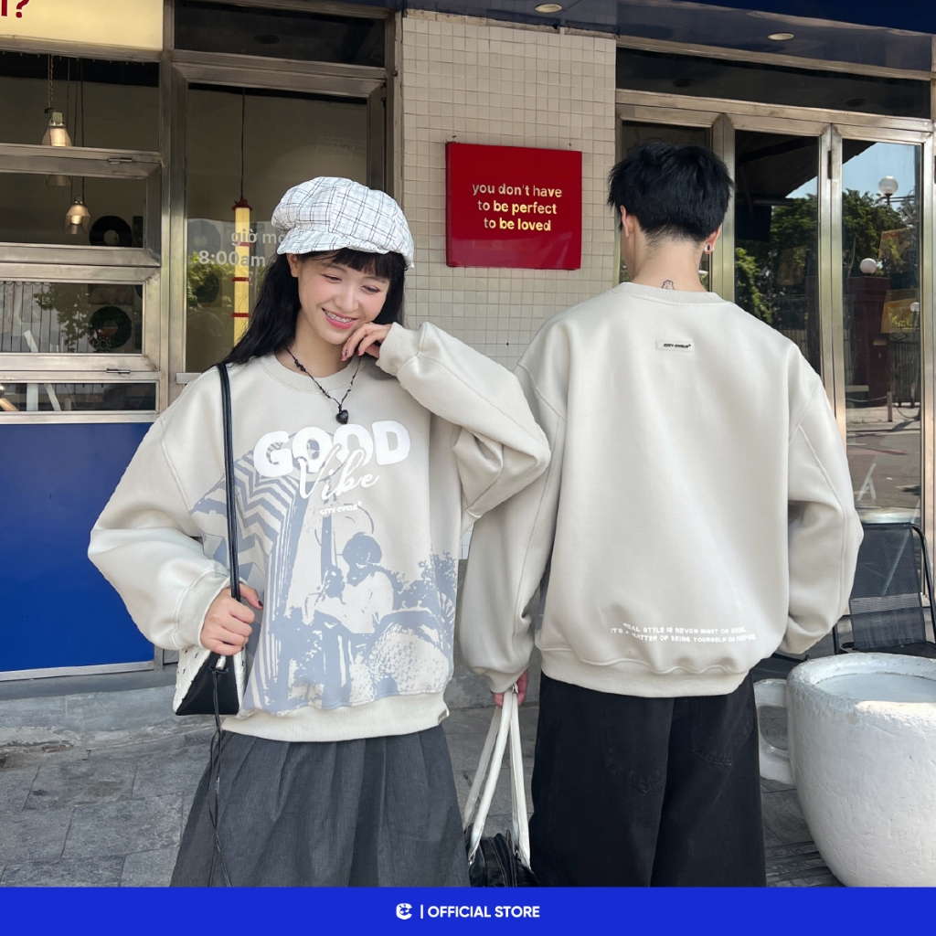 Áo sweater nỉ dạ boxy mùa đông nam nữ Local Brand Chính Hãng City Cycle Áo sweater Staycation | BigBuy360 - bigbuy360.vn