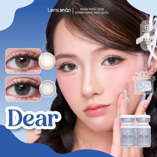 Kính áp tròng cận 6 tháng LENS XOẮN lens nâu và xám giãn tròng sáng nhẹ hãng OLENS DEAR