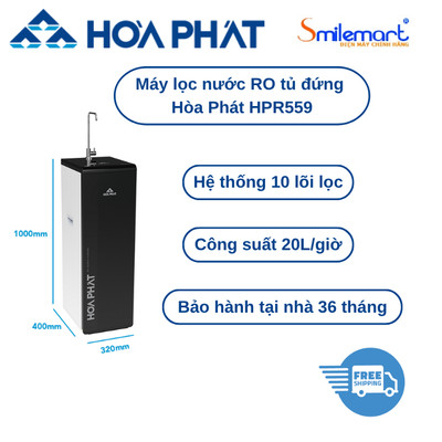 Máy lọc nước RO tủ đứng Hòa Phát HPR559 - 12 lõi lọc- Bảo hành 36 tháng.