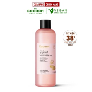  Bigsize Nước tẩy trang Sen Hậu Giang Cocoon tẩy sạch makeup & cấp ẩm 500ml Vegan - thuần chay 