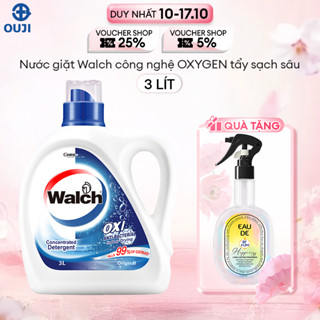 [TANG 1 XIT THOM PHONG] Can 3L Nước giặt Walch Khử Mùi, Kháng Khuẩn, Sạch, Thơm, Ít bọt, cửa trên cửa dưới
