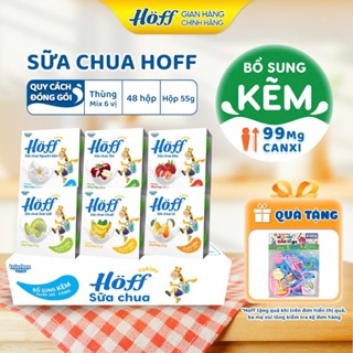 Thùng Sữa chua HOFF Mix 6 vị bổ sung dinh dưỡng cho bé ăn dặm - 12 Lốc (48 hộp x 55g)