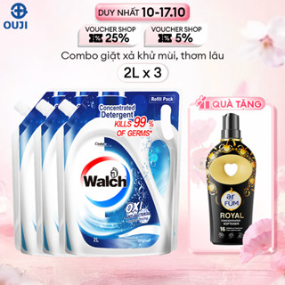 [MUA 3 TẶNG 1] Combo 3 Túi Nước giặt Walch Tặng 1 Chai Nước Vải Khử Mùi, Kháng Khuẩn, Sạch, Mùi Thơm Lâu