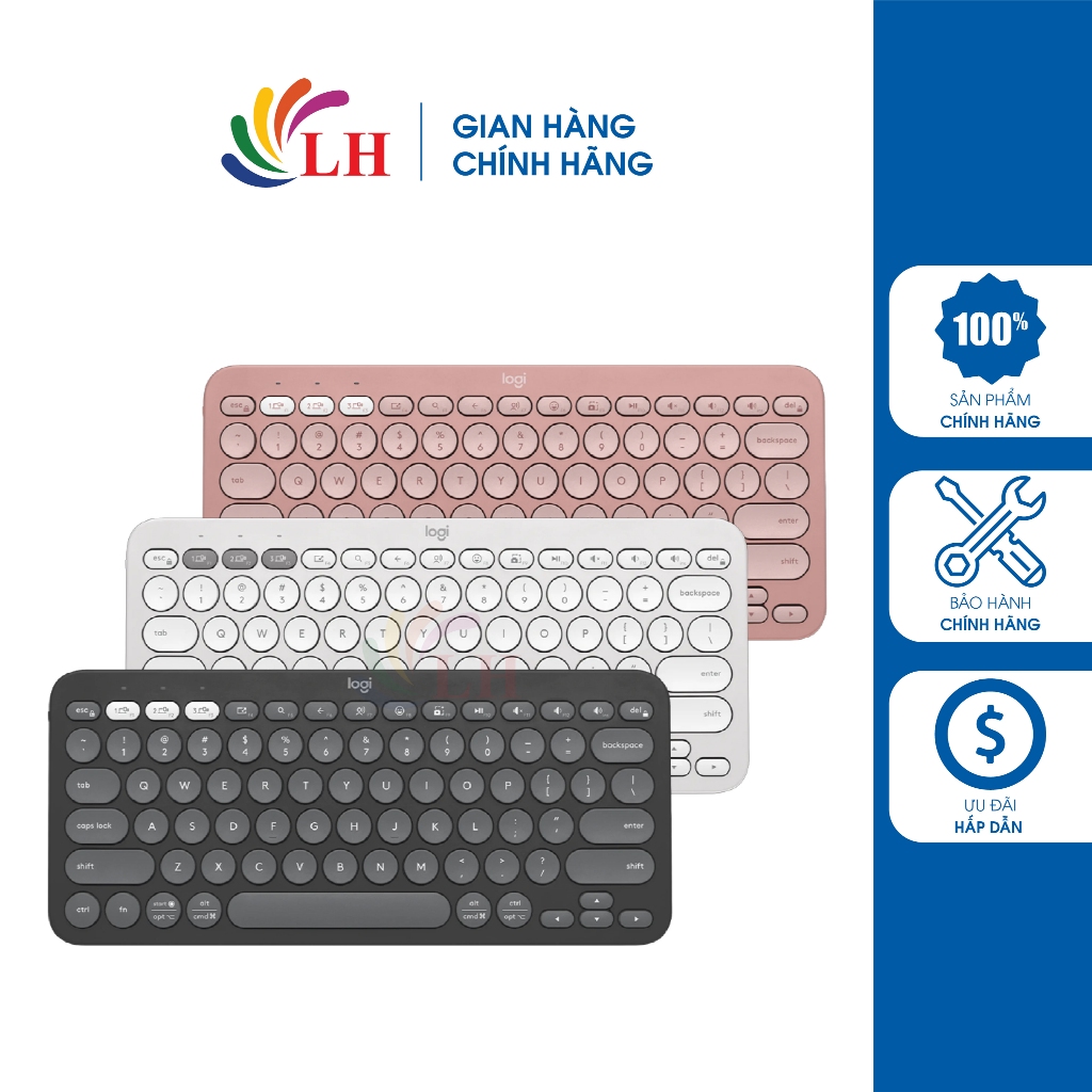 Bàn phím không dây Logitech Pebble Key 2 K380S - Hàng chính hãng