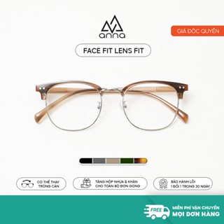  Gọng kính cận thời trang nam nữ ANNA chất liệu kim loại cao cấp dáng vuông unisex cá tính OL 88008 