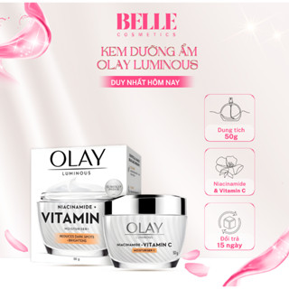  Kem Dưỡng Ẩm OLAY LUMINOUS NIACINAMIDE + VITAMIN C Giúp Làm Mờ Vết Thâm Đốm Nâu Dưỡng Sáng Da 50G 