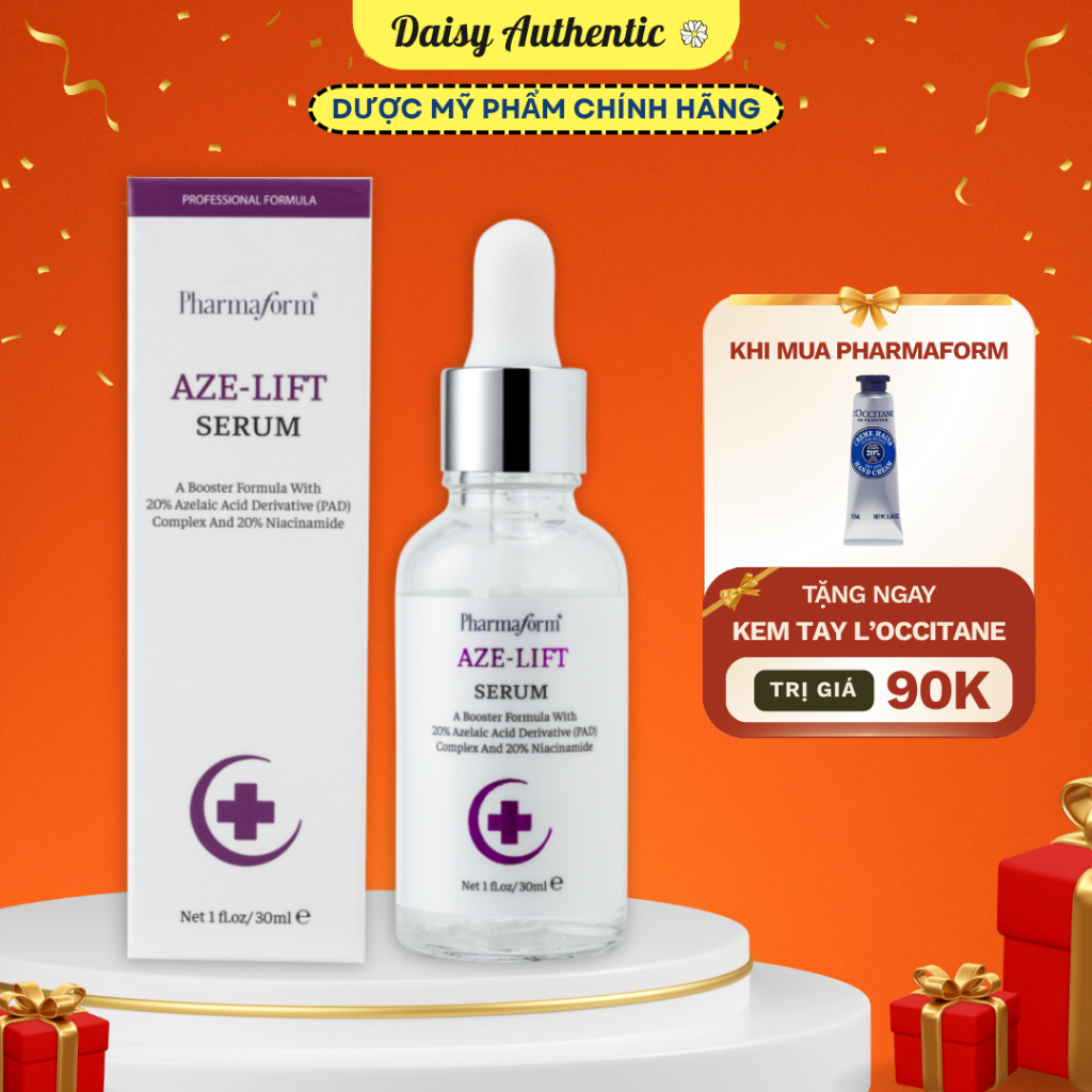 Tinh chất Pharmaform Aze-Lift Serum 30mL - Giảm Dầu Mụn, Mờ Thâm | Daisy Authentic Beauty