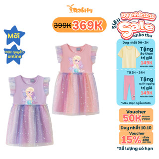 [VOUCHER XỊN GIẢM TỚI 50K] Đầm váy voan ngắn tay bé gái Rabity 550.117