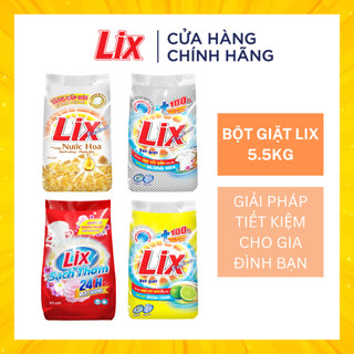 Bột Giặt Lix 5.5kg - Lix Extra Hương Nước Hoa - Lix Sạch Thơm - Siêu Sạch - Hàng Chính Hãng