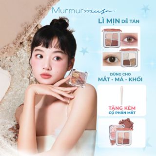 Bảng Phấn Mắt 4 Ô Murmurmuse Phấn Mắt Lì Nhũ Siêu Mịn Lên Màu Chuẩn Makup Nhiều Phong Cách 4.5g