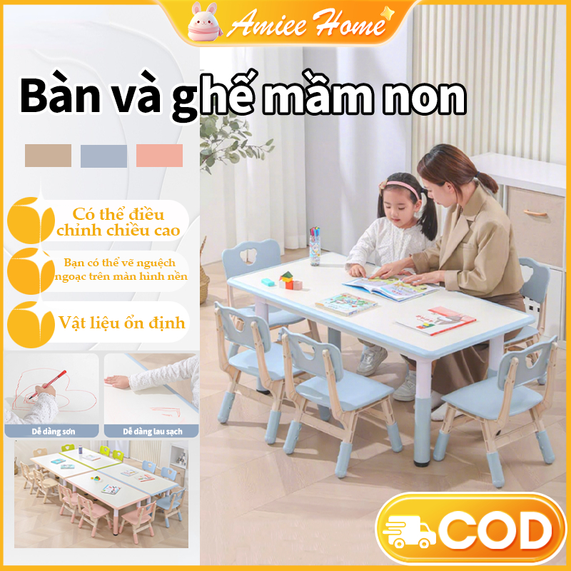 Bộ bàn ghế trẻ em,bàn vẽ graffiti,Bàn và ghế mầm non,có thể nâng lên,trẻ em giáo dục sớm học bàn