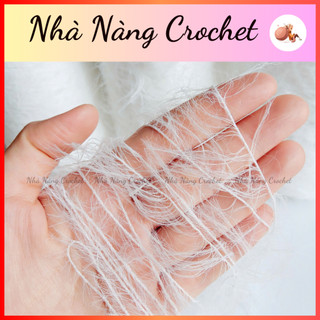  Len Mi Lông Ngắn Dài Dùng chập sợi đan móc len 