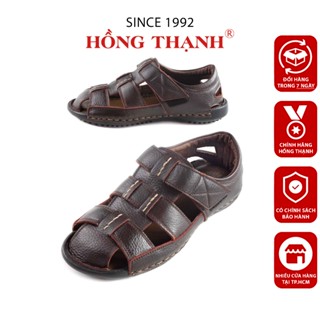 HỒNG THẠNH - Sandal Nam Trung Niên Giày Quai Hậu Da Bò Êm Chân Đế Chống Trượt - 0092