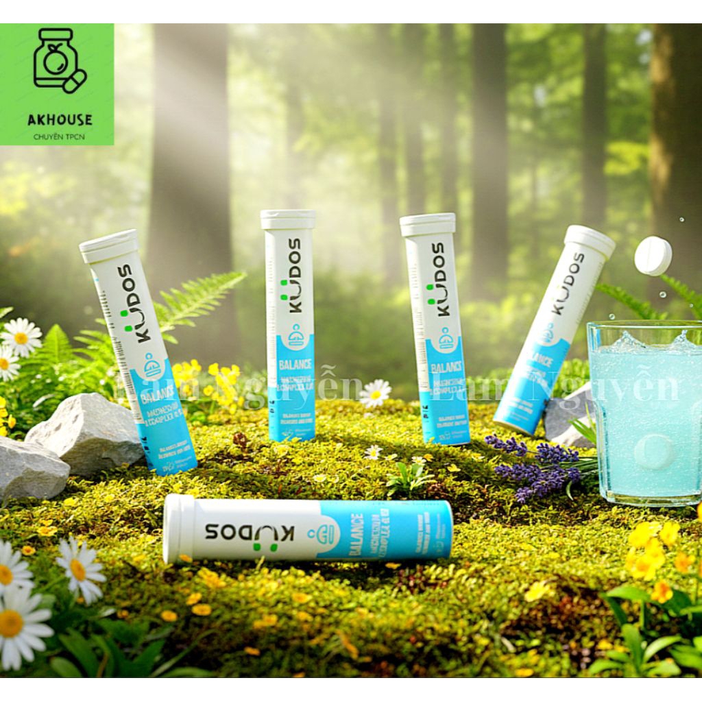 Viên sủi Kudos bổ sung vitamin Balance Magnesium with B vitamin Complex & D3