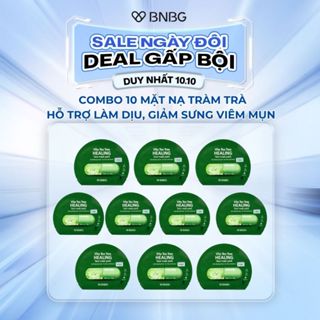 (KOL) Combo 10 Mặt Nạ BNBG Tràm Trà Hỗ Trợ Làm Dịu, Giảm Sưng Viêm Mụn BNBG Vita Tea Tree Healing Face Mask Pack 30ml