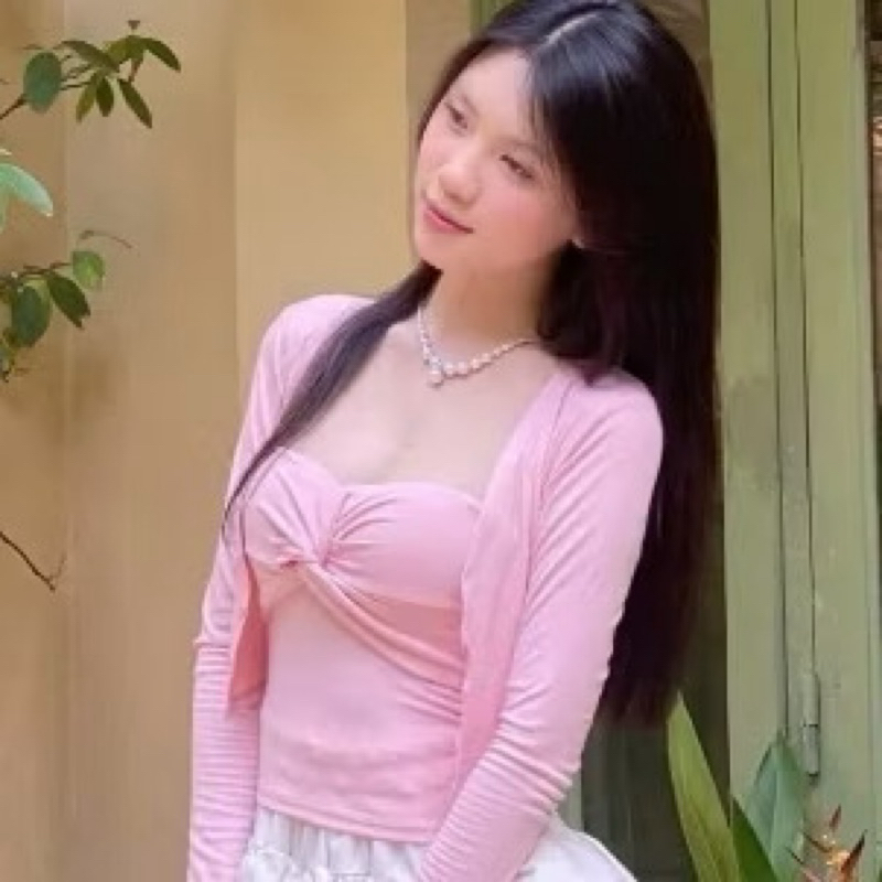 Y1789 Áo ống xoắn ngực borzip croptop Áo tube xoắn ngực tôn dáng | BigBuy360 - bigbuy360.vn