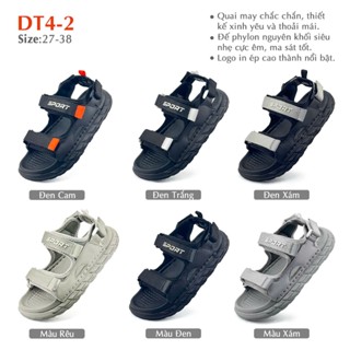 Sandal baby Sport, xăng đan siêu nhẹ, hậu tháo rời và quai dán xé DT 4-2 <Size 27-38>