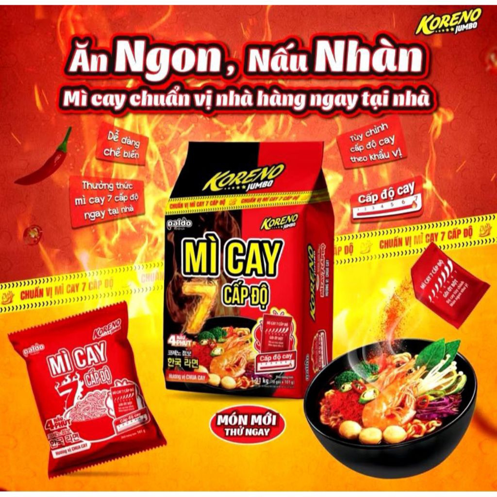 Mì cay Koreno 7 cấp độ 1kg
