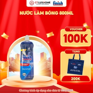  Nước trợ xả Nước làm bóng Finish 800ml  làm bóng chén trợ xả làm khô dùng cho máy rửa chén - Hàng chính hãng 