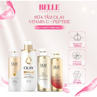  Sữa Tắm Trắng Da Olay B3 Vitamin C  Peptide - Dưỡng trắng làm đều sắc tố và cấp ẩm cho làn da trắng sáng mịn màng 