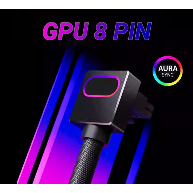 Dây Nối Dài 8 Pin VGA - AIJS LED ARGB (ASIAHORSE HYDRUS)