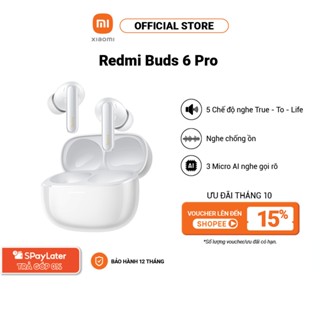 Tai nghe Bluetooth Redmi Buds 6 Pro | Âm chuẩn Hi-Res Audio,LDAC | 5 Chế độ nghe | Công nghệ chống ồn, nghe gọi rõ